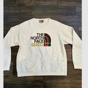 Gucci x The North Face Cotton Pullover Long Sle Sweatshirt 100% Authentic Size L